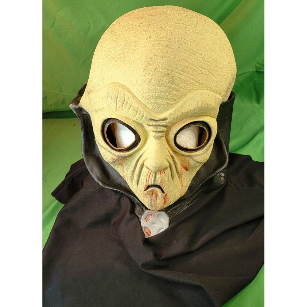 Space Alien Martian Adult Full Head Latex Halloween Mask by Easter Unlimited EUC